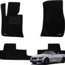 WENNEBIRD Superior Carpet Floor Mats for 2014-2020 BMW 4 Series Convertible (F33), 0.6-Inch Ultra-Thick, Noise-Reducing, All-Weather Waterproof Anti-Slip – 3-Pc Set