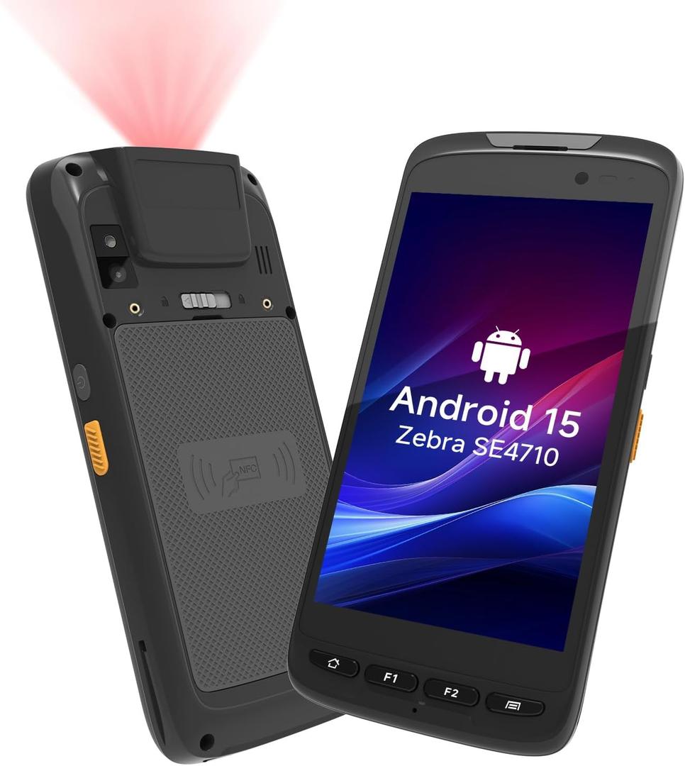Android 15 Barcode Scanner T50C, Zebra SE4710 Rugged Handheld PDA, 5" Touchscreen Industrial Mobile Computer, IP65 Data Terminal w/4G LTE WiFi GPS, Inventory Scanner for Warehouse Logistics WMS
