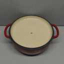 Lodge Essential Enamel Cast Iron Dutch Oven with Lid 7.5 Quart - Oven-Safe Enamel Cookware up to 500 F - Heat-Retaining Braising & Roasting Pot - Non-Toxic Cookware - Island Spice Red
