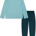 Hurley boys Long Sleeve Soft Basic T-shirt and Joggers 2-piece Outfit Set (8)