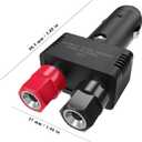 Dc 12v 10a Male Cigarette Lighter Plug with Power Wiring Cable Car to Take Power Black Power Cord for Inverter