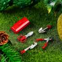 17PCS 1:12 Miniature Doll House Tools Metal Home Repair Tools Set Multifunctional Tiny Tool for Party Dollhouse Decoration Accessories Mini Yard Supplies Creative Pretend Toy