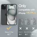 JETech Slim Case for iPhone 15 Plus 6.7-Inch with Camera Lens Full Cover Protection, Ultra-Thin Lightweight Matte Finish Minimalist Protective Phone Cover (Black)