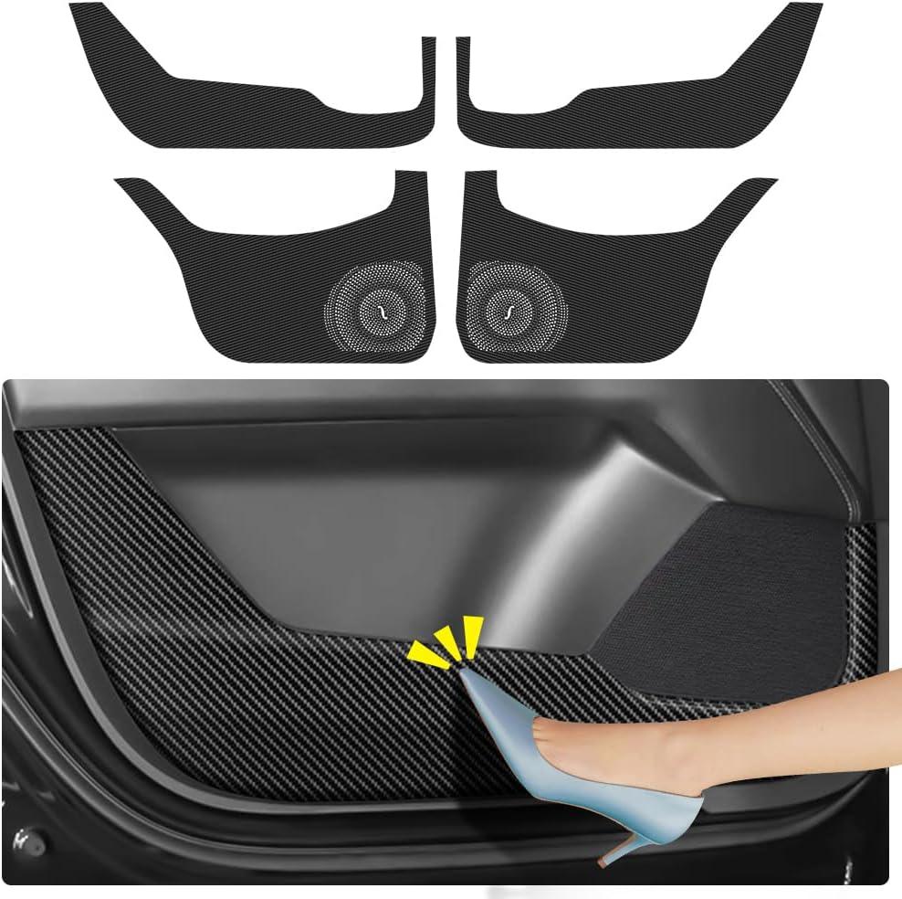 Car Door Anti Kick Pad for Mazda CX-5 CX5 2017 2018 2019 2020 2021 2022 2023 2024 2025 Accessories Carbon Fiber style Leather Sticker Door Sill Protector Cover Edge Guard Side Mat Interior Dirty