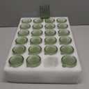 24 Pack Clear Glass Votive Candle Holders, Vintage Candle Holder for Floating Candle, Tealight Candle Holder for Table Centerpieces Home Bridal Shower Birthday Christmas Table Decoration (Green)