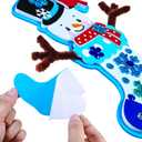Winlyn 24 Sets Winter Decorations DIY Snowman Stocking Ornaments Christmas Craft Kits Foam Stocking with Festive Snowman Snowflake Foam Stickers for Kids Holiday Classroom Activities Party Favors
