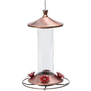 WOODSTREAM Perky-Pet Hummingbird 12 oz. Copper/Glass Nectar Feeder 4 Ports
