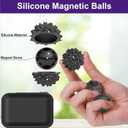 BUSOHA Silicone Fidget Balls - 8 Pack Fidget Toys Stress Balls for Adults Sensory Stone Travel Toys for Calming,Autism and ADHD,Gifts for Adults Teens