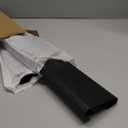 GeLive 12 Inch Wine Glass Holder Under Cabinet Stemware Rack Wine Glass Hanger Storage Organizer for Kitchen and Bar Aluminum Alloy Set of 2 (Black)