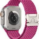 Braided Solo Loop for Apple Watch Ultra 3/2 Bands 49mm 46mm 45mm 44mm 42mm Men/Women,Parachute Buckle Stretchy Elastic Nylon Sport Strap Wristband for iWatch Bands Series 11 10 9 8 7 6 5 4 3 SE3/2