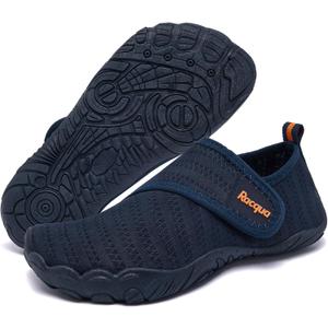 Racqua Boys Water Shoes Kids Girls Breathable Beach Shoes Quick Dry Outdoor Sports Lightweight Non-Slip Swim Pool Shoes Navy/ Orange Little Kid, Size: 11