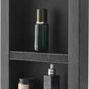 VEVOR Shower Niche, 16 x 20 x 4 inch Recessed Wall Niche with Movable Divider Shelf, Modern Soap & Shampoo Storage Organizer, Square Corners, Sealed Waterproof Design, Black for Bathroom Shower