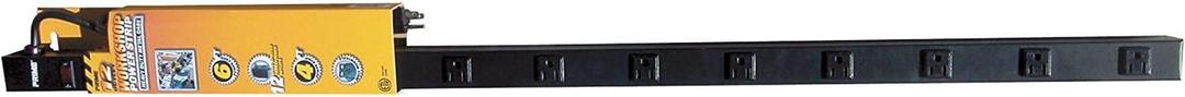 Prime Wire & Cable PB800012 12-Outlet Metal Power Strip with 14-3 SJT 6-Feet Cord,Black