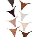 DEANGELMON Seamless G-string Thongs for Women - No Show Thong Underwear Low Rise Stretch Panties Workout Pack, Size: XXS