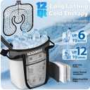 Cold Therapy Machine, Programmable Ice Machine for Knee After Surgery, Portable Knee Replacement Recovery System, Cryotherapy Pain Relief w/Compression Pad