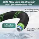 50 ft Garden Hose,2026 New Improved Lightweight All-Weather Water Hoses, Ultra Durable and Flexible Garden Hose with 10-Function Spray Nozzle, Leak-Free Connections Garden Hose for Yard, Lawn,Outdoor