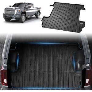 VEVOR Truck Bed Mat, Compatible with 2019-2024 Chevy Silverado/GMC Sierra 1500, TPE Truck Bed Liner Mat Fits for 5.8FT Bed, Thick and Heavy-Duty Bed Mat Car Accessories for All-Weather Protection