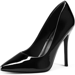 Mysoft Women's High Heels Pumps Closed Pointed Toe Stiletto 4IN Heels Dress Wedding Shoes, Size 9