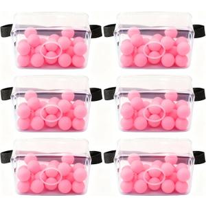 Baby Shower Games for Girl Boy, Fun Bridal Party Family Gatherings and Team-Building Activities, Twerk Pong Game (6 Sets Pink)