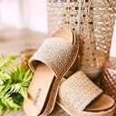 Soda Women Flip Flops Slides Slip-On Sandals Peep Toe Single Band BOARD Raffia 7.5
