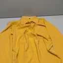 ZEROYAA Men's Regular Fit Dress Shirt Solid Wrinkle-Free Long Sleeve Casual Business Button Up Shirts with Pocket (X-Large, Yellow)