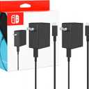 2-Pack Charger for Nintendo Switch, 45W AC Adapter Fast Charging with 2-Pack 5ft Detachable USB C Cable, Compatible with Switch/OLED/Lite, Steam Deck, Support TV Mode, Original Quality