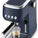 CASABREWS 3700 Essential Espresso Machine 20 Bar, Stainless Steel Coffee Maker with Steam Frother, Cappuccino & Latte Machine, 43.9oz Water Tank, Sapphire Blue