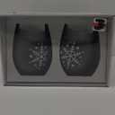 Table Tops Gallery  2 Piece Gray Snowflake Stemless Wine Glass Set