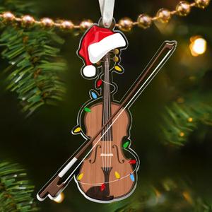 3 x Violin Ornaments - Violin Christmas Ornament - Music Ornaments for Christmas Tree - Music Gifts for Lovers, Players, Teachers, Girls, Women - Acrylic Ornament 2025