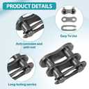 2 x 12 Pcs #35 Master Link for Bicycle Chain, Chain Master Link, Bike Chain Link Connector for Motorcycles Bicycles Mini Bikes
