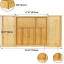 Utoplike Extra Large Kitchen Drawer Organizer, Expandable Bamboo Drawer Holder for Utensils, Silverware, Flatware, 7-9 Slots Cutlery Tray