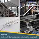 3 Inch Straight DIY Custom Mandrel Exhaust Pipe Tube Pipe, 35 Inch Length, 3'' OD Mandrel Straight Pipe, T304 Stainless Steel, Universal Fitment - 1PC