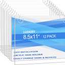 Acrylic Sign Holder 8.5 x 11 Horizontal, Wall Mount Document Holder, Clear Plastic Picture Frame with Tape Adhesive and Screws for Office, Home, Store, Restaurant - 12 Pack