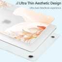 Designed for MacBook Air 13 inch Case 2021-2018 A2337 M1/A2179/A1932, Ultra-Thin Hard Shell Case for MacBook Air 13.3" with Keyboard Cover & USB Adapter & Webcam Cover, Abstract Flowers