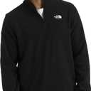 THE NORTH FACE Men's Glacier Fleece Quarter Zip Jacket | Pullover With Zip Pockets & Stretch on Collar, Cuffs & Hem XXL, TNF Black 