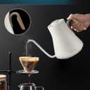 INTASTING Electric Kettle, Gooseneck Electric Kettle, 1 Precise Temperature Control, Stainless Steel Interior, Quick Heating for Pour Over Coffee, Tea & Boiling Water, 0.9L (Cream White)