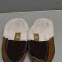 Homitem Mens Slippers Memory Foam Fuzzy Slippers for Men Wool-Like Plush Fleece Lined House Shoes Indoor Outdoor Anti-Skid Rubber Sole Home Bedroom(Size 40-41)