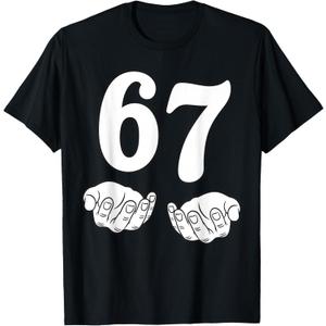 Six Seven 6 7 Funny 67 Gen Alpha Slang 6-7 Meme School T-Shirt XS