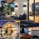 Nigaut 15W Outdoor Wall Sconce Lights,3000K 4000K 6500K LED Modern Outdoor Wall Light for Porch with Adjustable Beam Angle Exterior/Interior Lighting Fixtures, 4-Pack