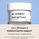 Honest Beauty Hydrogel Cream with Hyaluronic Acid, Lightweight Moisturizing Water, Gentle for Sensitive Skin, Fragrance-Free, Vegan 1.7, fl oz