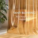 AmazerBath No Hook Shower Curtain and Liner 3-in-1, 8G Luxury Heavy Duty Clear Orange No Hook Shower Curtain Liner, 72x75 Cute EVA Bathroom Weighted Plastic Shower Curtain with 3 Heavyweight Stones