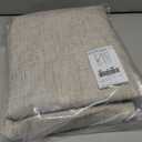 NICETOWN 100% Blackout Linen Curtains 90" Long for Bedroom, Thermal Insulated Living Room Curtains with Liner, Farmhouse Style Linen Blend Window Draperies for Dining Room (2 Panels, 52" W, Natural)