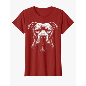 Pitbull Illustration Pit Bull T-Shirt, women size S
