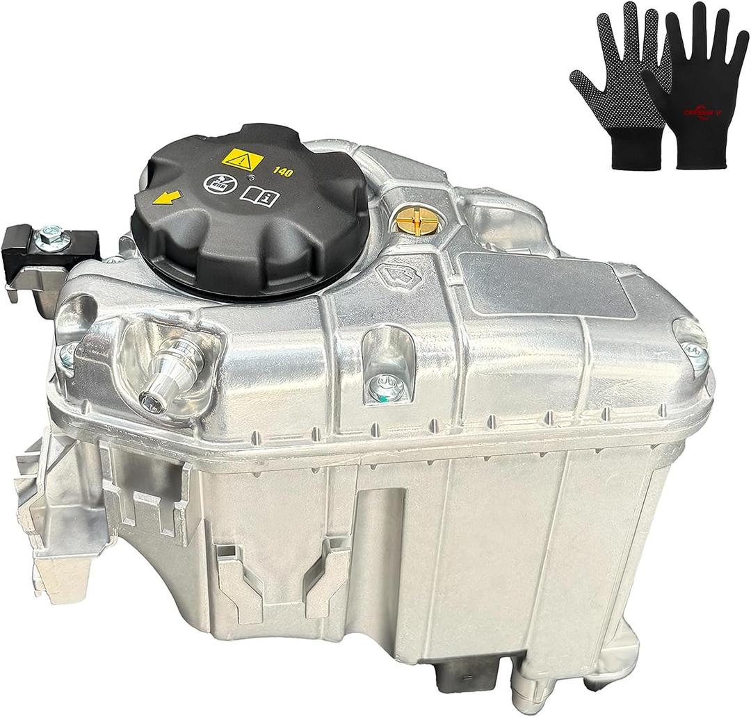 Aluminum Coolant Expansion Tank Reservoir Compatible with BMW G30 G12 530i 540i 740i xDrive 2016-2020 | Direct Replacement for OEM #17138610656, 17138742975, 17139487210 | Coolant Overflow Bottle