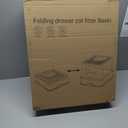 RIZZARI Enclosed Cat Litter Box with Lid, Large Foldable Litter Box with Litter Scoop, Top Entry Cat Toilet for Kittens and Big Cats (Light Gray,Stainless Steel with Deodorizer, X-Large)