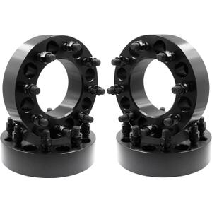 Wheel Accessories Parts 4 Pcs Wheel Spacers Adapters 8 on 6.50 2.00 Inch Thick M14x1.5 14x1.5 Thread Stud Fits 2001-07 Chevy Silverado 1500HD 2001-10 Silverado 2500 3500 GMC Sierra 2500 3500