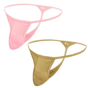 2 x Tinharthy Jock Strap Men's Thong Underwear G-String Cotton Breathable Underpants for Male Athletic Supporters (Pink, XL)
