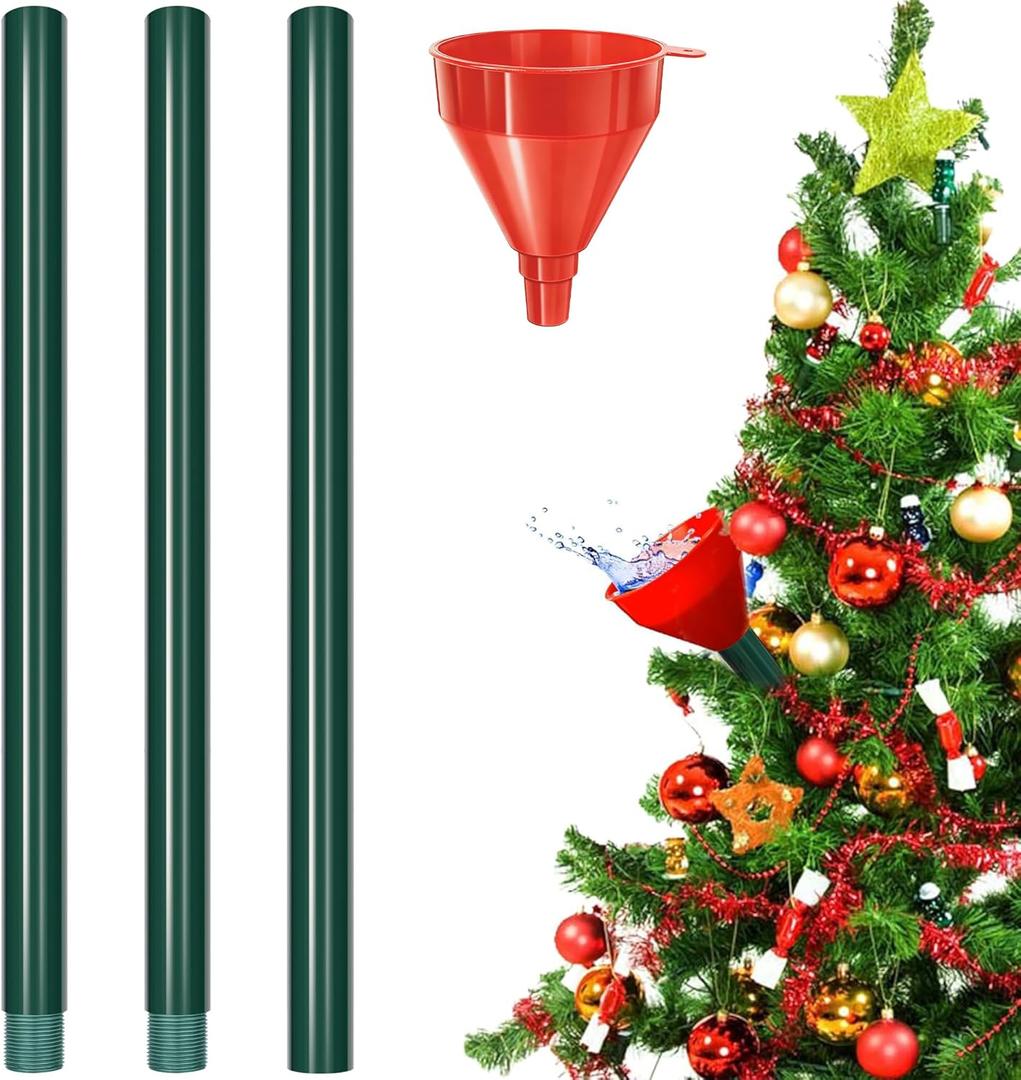 Christmas Tree Watering Funnel Longer Tree Funnel Watering Spout Tree Watering Device Christmas Tree Long Funnel Watering System Xmas Plant Watering Tool for Large Indoor Outdoor Plants (1)