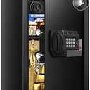 3.0 Cub Large Safes for Home Use Fire and Water Proof, Anti-Theft Digital Security Safe Box with Electronic Keypad and Key, Fire Proof Safe for Home Documents Firearm Medicine Money Valuables (3.0 Cubic Feet)