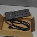 Belkin 8-Outlet Surge Protector w/ 8 AC Outlets & 8ft Long Flat Plug, UL-listed Heavy-Duty Extension Cord for Home, Office, Travel, Computer Desktop, Laptop, Phone Charger - 2,500 Joules of Protection